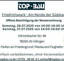 Friedrichspark Haus A5: Großer Balkon mit 17 m², Tageslichtbad, Gäste-WC, 1.-3.OG, KfW 55! - Villingen-Schwenningen