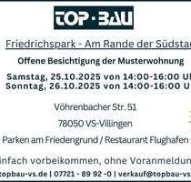 Friedrichspark Haus A5: Großer Balkon mit 17 m², Tageslichtbad, Gäste-WC, 1.-3.OG, KfW 55! - Villingen-Schwenningen