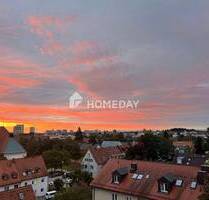 Lädt ein zum Entspannen: Dachgeschosswohnung mit großzügiger Dachterrasse inklusive Alpenpanorama! - München Am Riesenfeld