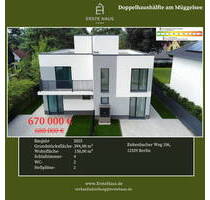 Berlin-Müggelheim: Doppelhaushälfte 150 m², 4 SZ, A+, Dachterrasse - provisionsfrei