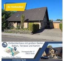 Einfamilienhaus mit großem Garten, Balkon, Terrasse und Kamin in ruhiger Lage von Hesel!