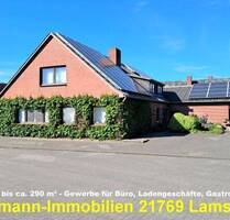 Geräumiges Wohnhaus mit Garten - Gewerbe wie Büro, Laden, Gastro möglich, Einliegerwohnung möglich - Photovoltaik - Lamstedt
