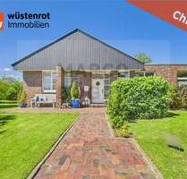 Ruhig wohnen im Bungalow mit Garten & Wintergarten. Weitblick, PV, Kamin und die Nordsee in der Nähe - Wangerland / Hohenkirchen