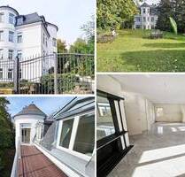 Eigentum mit Altbaucharme in bester Villenlage, Balkon, Kamin, gr. Garten, SUV-TG - Crimmitschau