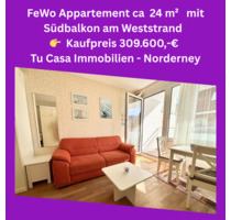 150 Meter zum Weststrand - kleines FeWo Appartement mit Südbalkon - Norderney