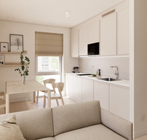 Möbliertes Studio Plus Medium mit Gemeinschaftsflächen: Padelplatz, Fitness, Dachterrasse & mehr - Berlin Britz