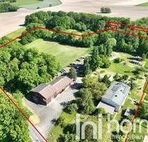 Landanwesen (2,9ha) mit großem Haus und Gewerbehalle - Liebschützberg Leckwitz
