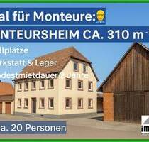 ?? Ideal für Monteure: Großes Monteursheim mit ca. 310?m² Wohnfläche+Stellplätzen,Lager & Werkstatt! - Bretten