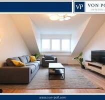 Möblierte und voll ausgestattete Drei-Zimmer-Dachgeschosswohnung mit Balkon - Frankfurt am Main Bergen-Enkheim
