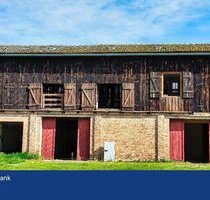 Tabakscheune mit Oderblick und Historisches Reihenmittelhaus - Wohnidylle in Gartz (Oder)