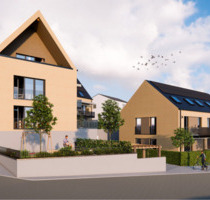 Neubauprojekt in Binzen: 4-Zimmer-Maisonettewohnung in Reihenhausform mit einem Tiefgaragen,- und Außenstellplatz