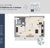 45 m² 1-Z. Exklusive Balkon Wohnung - Solingen Wald