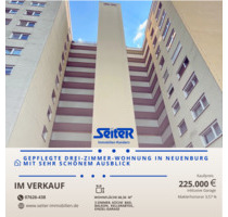Gepflegte Drei-Zimmer-Wohnung in Neuenburg mit tollem Ausblick - Neuenburg am Rhein