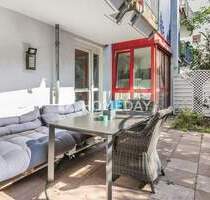 Gepflegte 3-Zimmer-Wohnung mit Terrasse, Gartenanteil und TG-Doppelparker in Frankfurt-Sachsenhausen - Frankfurt am Main
