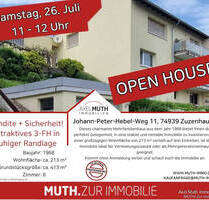 Open-House Sa. 26.07, 11:00-12:00 Uhr Attraktives 3-FH in ruhiger Randlage. Gut vermietet. - Zuzenhausen
