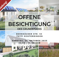Neubau-Reihenhäuser in ruhiger Lage mit 2 KFZ-Stellplätzen und eigenem Grundstück, Echterdingen - Leinfelden-Echterdingen
