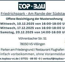 Friedrichspark Haus A5: Praktisch geschnittene Wohnung mit sonniger West-Terrasse und kleinem Garten - Villingen-Schwenningen