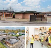 PHI AACHEN - Einzigartiges Einfamilienhaus mit Gewerbehalle im Gewerbegebiet von Eschweiler!