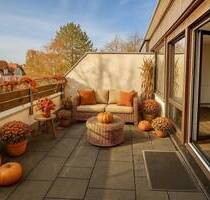 Helles 1,5-Zimmer-Apartment mit großer West-Dachterrasse in ruhiger Rücklage - München Aubing-Lochhausen-Langwied