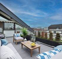 Über den Dächern! Dachgeschosswohnung mit 3 Terrassen, Küche und Tiefgaragenstellplatz. Bezugsfrei! - Schwieberdingen