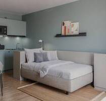 Ich biete eine schöne, vollmöblierte 1-Zimmer-Wohnung im Frankfurter Ostend zur Miete an.