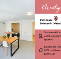 50% auf die 1. Kaltmiete: Möbliertes Apartment mit Balkon in Oldenburg | Marilyn Oldenburg | Suite - Oldenburg (Oldenburg) Innenstadt