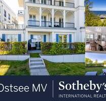 Moderne 3. Zi. Gartenwohnung in 1. Reihe mit Meerblick und direktem Zugang zur Hochuferpromenade! - Sellin