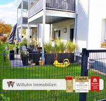 Zum 01.09.2025 - Moderne Terrassenwohnung mit Stellplatz und Garage | Fußbodenheizung - Rackwitz Zschortau