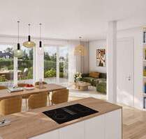 Ruhige Neubau-Doppelhaushälfte - modern, lichtdurchflutet mit Süd-Ostgarten & Carport - Unterschleißheim / Riedmoos