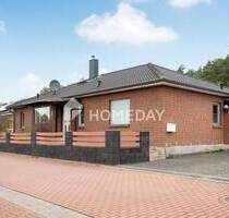 Wohnoase am Waldrand: Bungalow mit Kamin, Garten, Terrasse, Salzwasserpool, Doppelgarage & Werkstatt - Helmstedt Emmerstedt