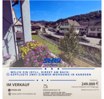VERKAUFT! Gepflegtes Idyll direkt am Bach: Zwei-Zimmer-Wohnung im Herzen von Kandern