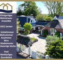 Ihr exklusiver Wohntraum! Ein reetgedecktes Ensemble zum Leben und z.B. Arbeiten unter einem Dach! - Stadland Edschenburg
