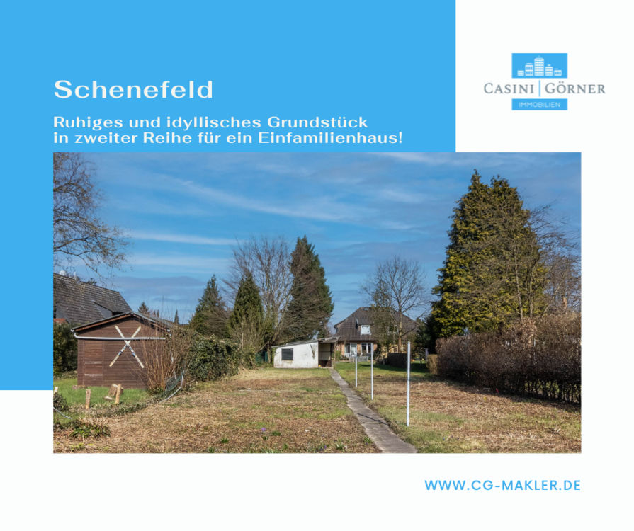 Ruhiges und idyllisches Grundstück in zweiter Reihe für ein Einfamilienhaus! - Schenefeld