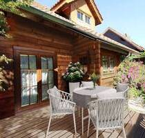 Gesundes Wohnen in hochwertigem Holzhaus mit ELW in massiver Blockbauweise in Fischach