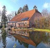 Landhaus mit Nebengebäuden & Schwimmteich auf 11.186 m² in der Wesermarsch - Stadland Kötermoor