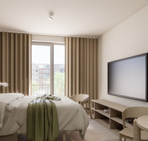 Möbliertes Studio Medium mit Gemeinschaftsflächen: Padelplatz, Fitness, Dachterrasse & mehr - Berlin Britz