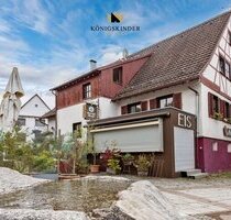 Freistehendes Gebäude mit Gaststätte und Wohnung im Ortskern von Scharnhausen - Ostfildern