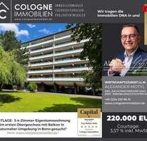 3-4 ZIMMER WOHNUNG IM 1.OG AUF 86 m² MIT STELLPLATZ, GROßEM BALKON MIT WEITBLICK IN BONN-AUERBERG