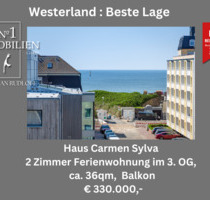 WESTERLAND: Beste Lage- 2 Zimmerwohnung am Strandübergang - Sylt