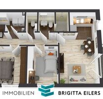 NEUBAU: Moderne 3-Zimmer-Wohnung mit Gäste-WC, Duschbad & Süd-Balkon, Tiefgaragen-Stellplatz möglich - Achim