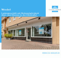 Gewerbemietvertrag: Ladengeschäft (EG) mit Wohnmöglichkeit (OG) über zwei Ebenen in der Elbstraße! - Wedel
