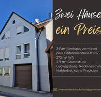 Doppeltes Immobilienpaket - 3-FH & EFH in Ludwigsburg