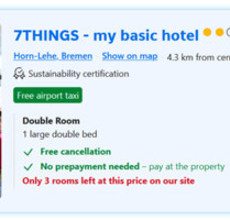 Kurzzeitmiete in Bremen | 11 Nächte im Hotel nur 550 € all-inclu