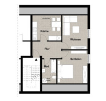 Schöne, helle Dachgeschosswohnung 2-ZKB, Rudersdorf - Wilnsdorf