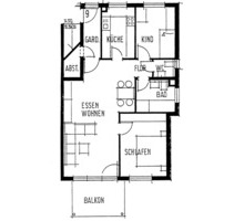 Schöne möbilierte Wohnung mit EBK, Balkon und Tiefgarage - Bad Rappenau