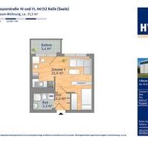 1-Zi. mit Balkon, Küche u. Aufzug - für Senioren! - Halle (Saale) Silberhöhe