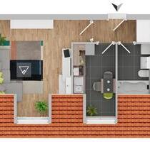 NEU RENOVIERT! 1 Raum Wohnung mit Blick ins Grüne im Dachgeschoss - Güstrow