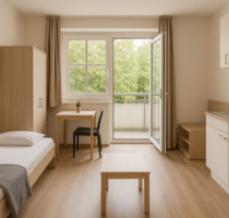 Möbliertes 1-Zimmer-Apartment in Kliniknähe (NRW) - Marl Alt-Marl