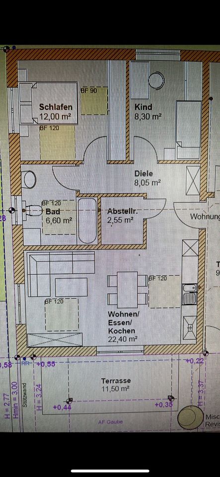 EG 3-Zimmer, Küche, Bad m. Terrasse zu vermieten - Langenneufnach