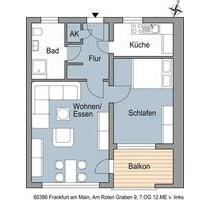 Schicke 2 Zimmerwohnung mit Balkon - Frankfurt am Main Fechenheim